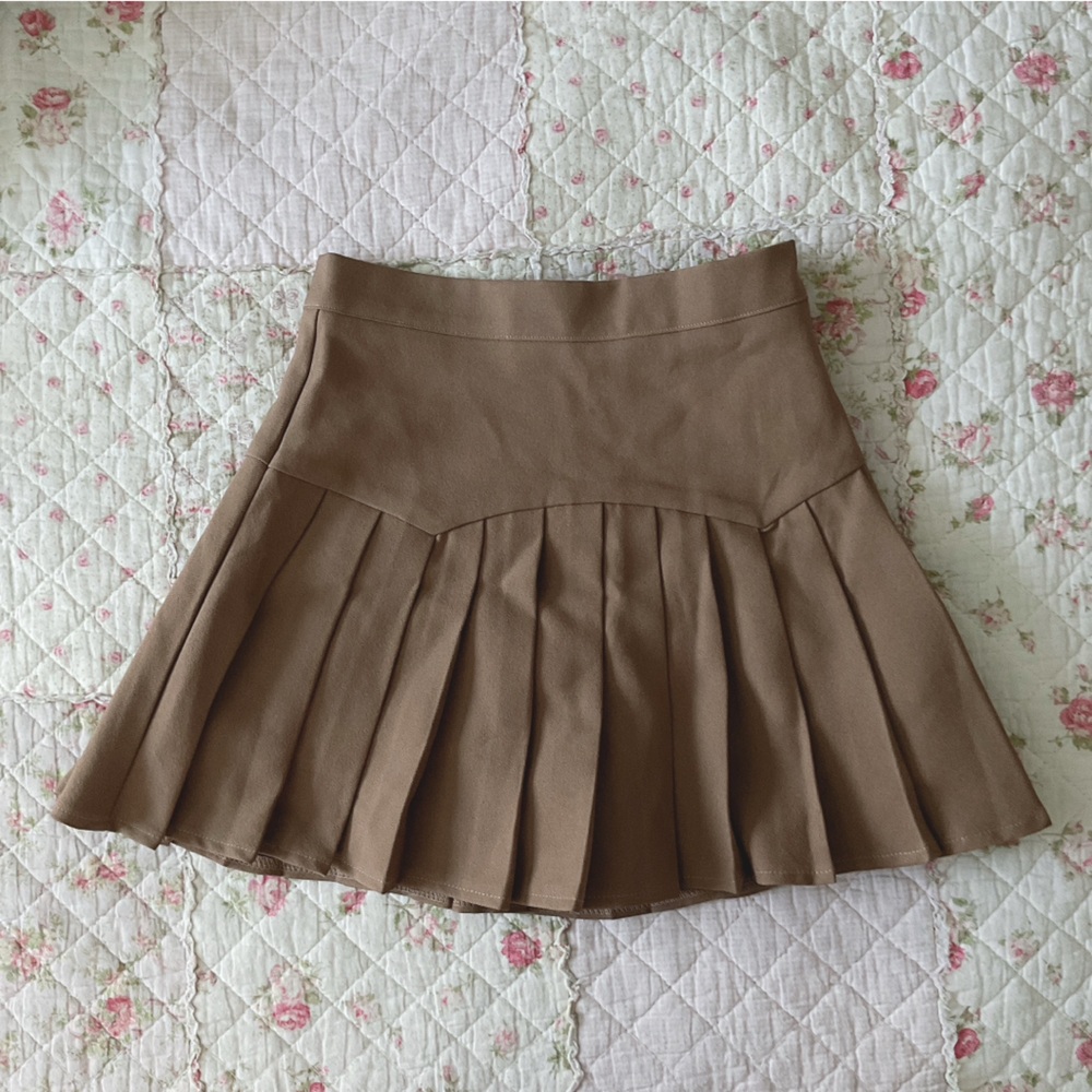 Brown pleat skirt from j.ing